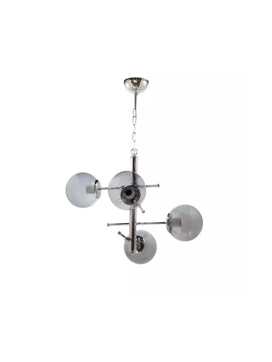 Pendant Light Silver Ball for 4 Bulbs E27 60x75cm