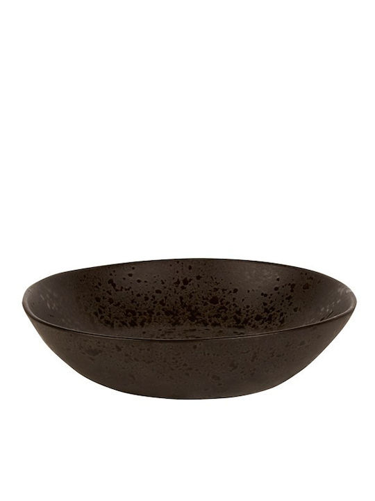 Stylepoint Vitrified Stoneware Πιάτο Βαθύ Κεραμικό Μαύρο με Διάμετρο 22cm 6τμχ