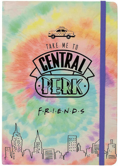 Blue Sky Studios Friends Rainbow Tie Dye Σημειωματάριο A5 Ριγέ με Λάστιχο Πολύχρωμο