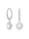 Swarovski Constella Round Cut Earrings Dangling with Stones