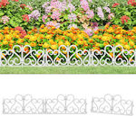 vidaXL Πλαστική Μπορντούρα Κήπου σε Λευκό Χρώμα 59x27.5cm Σετ 17τμχ