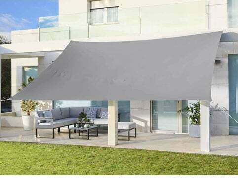 Naterial Hegoa Shade Sail Gray 4x3m Naterial Hegoa Shade Sail Gray 4x3m
