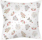 Borea Christmas Decorative Pillow Έλατο Square White 45x45pcs