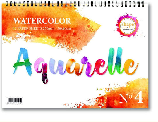 Shape IKE Блок за акварел Aquarelle Νο4 A3 29.7x42cm 12 листа