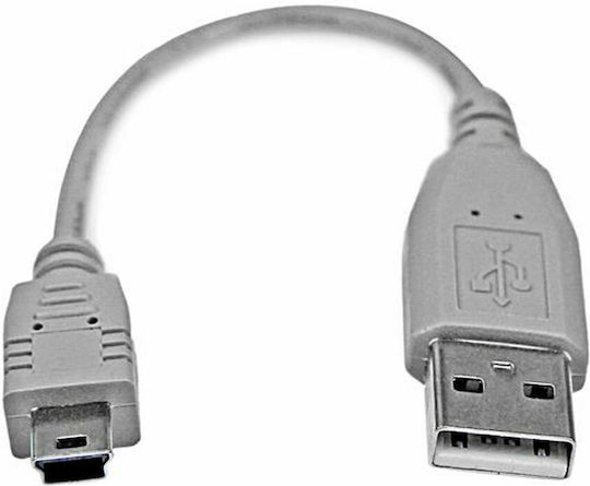 StarTech USB 2.0 Cable USB-A male - mini USB-B male Γκρι 0.15m (USB2HABM6IN)