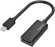 HAMA Конвертор mini DisplayPort мъжки към DisplayPort женски Черен 1бр 00200331