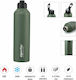 AlpinPro Tour Flasche Thermosflasche Rostfreier Stahl BPA-frei Dark Green 950ml mit Stroh