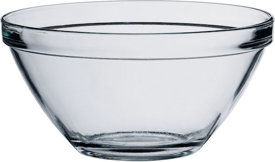 Bormioli Rocco Pompei Serving Bowl Round Glass Transparent with Diameter 17cm 6pcs