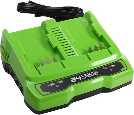 Greenworks Ladegerät für Werkzeugbatterien 24V G24X2UC4