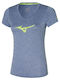 Impulse Core RB Summer Women's Blouse Short Sleeve with V Neckline Light Blue