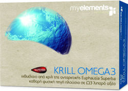 My Elements Superba Krill Omega 3 Ιχθυέλαιο 500mg 30 μαλακές κάψουλες
