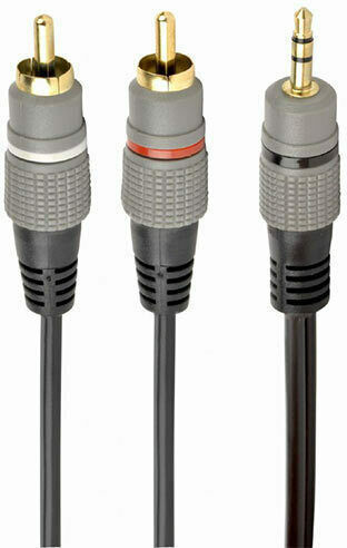 Cablexpert Καλώδιο Ήχου 3.5mm male - RCA male Μαύρο 1.5m με Επίχρυσους Ακροδέκτες CCA-352-1.5M