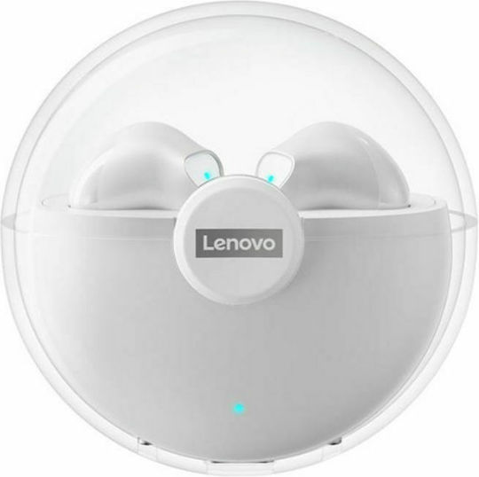 Lenovo LP80 In-ear Bluetooth Handsfree Earphones with Sweat Resistance and Charging Case White