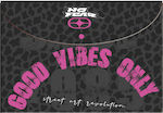 No Fear Folder with Button for Paper A4 Black Good Vibes Only