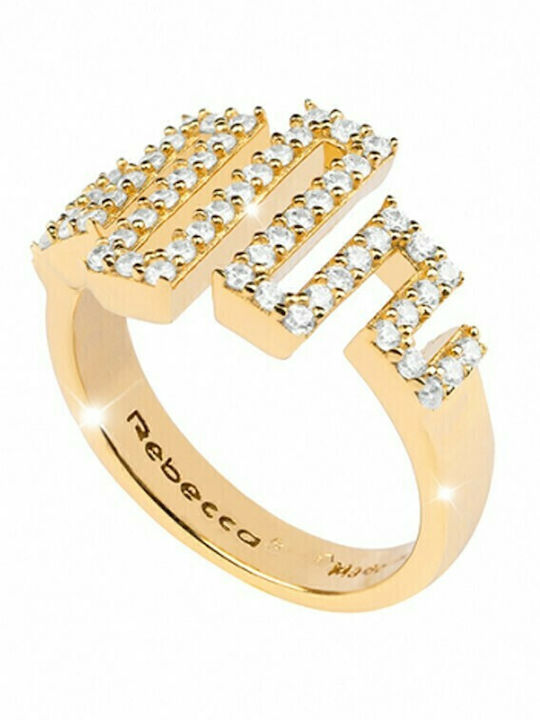 Rebecca Damen Ring mit Zirkonia Vergoldet