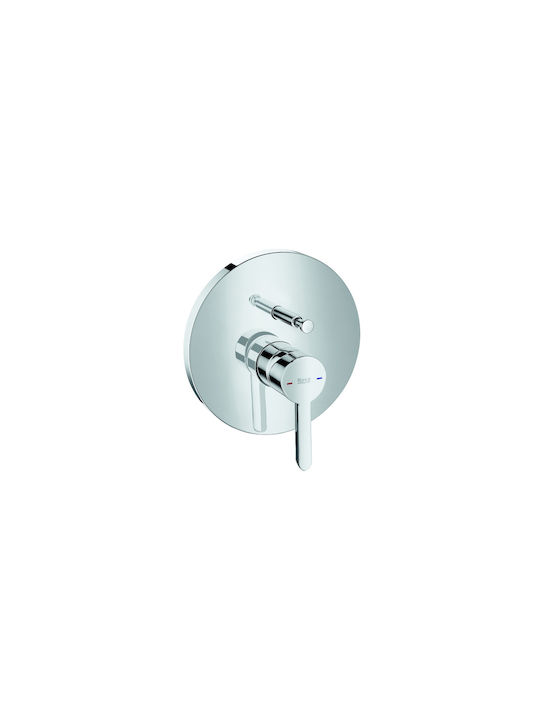 Roca Saona Built-In Mixer for Shower with 2 Exits Silver