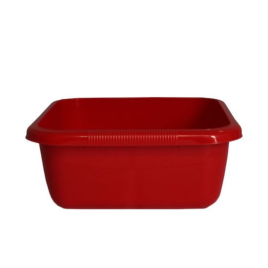 Viomes Lavoar Pătrat 37.5x37.5x15cm. Capacitate 14.5lt Roșu