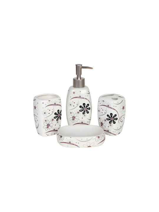 Keskor 022471 Set Accesorii Baie Ceramică Multicolor 4buc