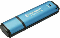 Kingston IronKey Vault Privacy 50 64GB USB 3.2 Stick Blau