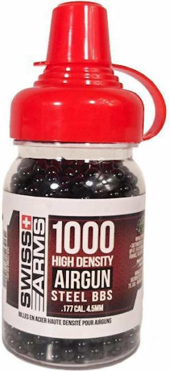 Swiss Arms High Density Airgun Steel BBs Black Airsoft BBs Airgun 4.5mm 1000pcs 1000 pcs 881001