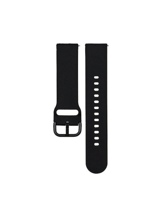 Trender Sport Λουράκι Σιλικόνης Μαύρο (Universal 20mm)