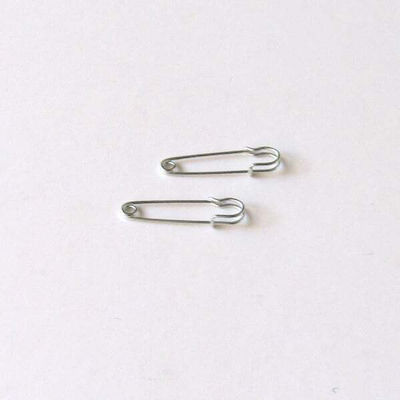 METALLIC SAFETY PIN SET/50 3,5CM (SILVER)