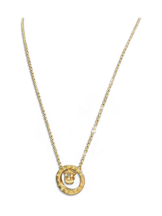 Necklace from Gold Plated Steel Coils