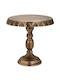 JK Home Decoration Τουρτιέρα Μεταλλική με Πόδι Χρυσή 30x30x32.5εκ.