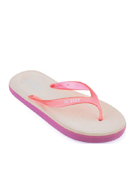 Mitsuko Frauen Flip Flops in Rosa Farbe
