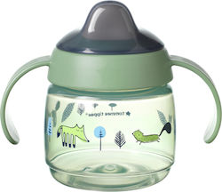 Tommee Tippee Superstar Lernbecher Kunststoff mit Griffen Grün für 4m+m+ 190ml 447826