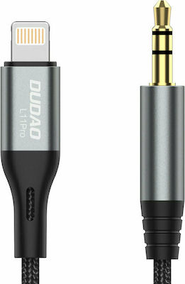 Dudao L11 Pro Braided 3.5mm to Lightning Cable Black 1m