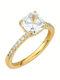 Prince Silvero Single Stone from Gold Plated Silver