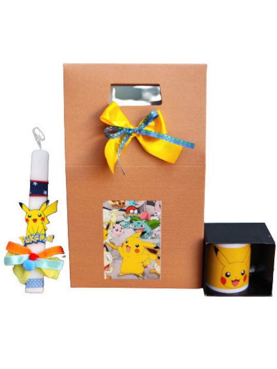 Lumanare De Paste Pokemon Cu Formă Plată Parfumată Handmade Și Cu Cutie