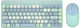 Rockware RW-QW02 Ασύρματο Σετ Πληκτρολόγιο & Ποντίκι Αγγλικό US Retro Μπλε