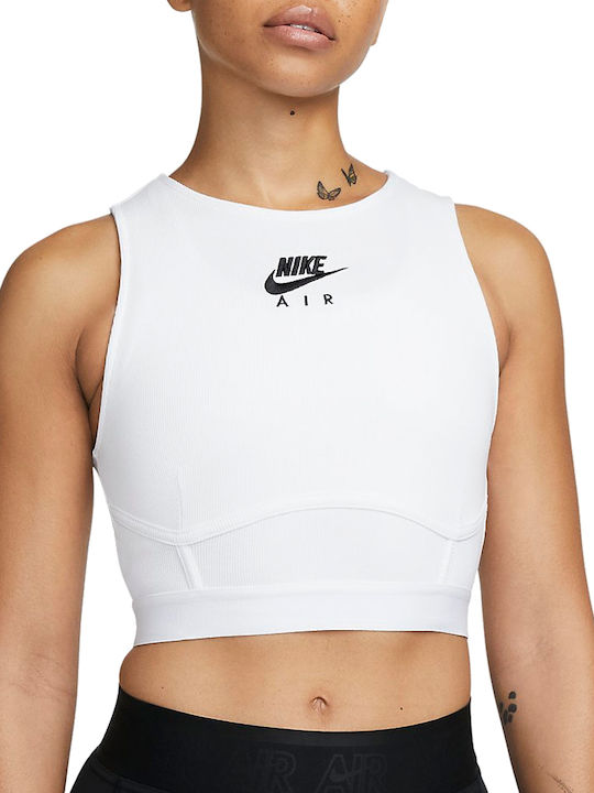 nike air white crop top