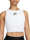 Nike Air Women's Athletic Crop Top Sleeveless White/Black