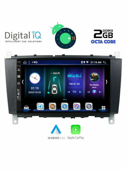 Digital IQ BXE 5403_CPA Ηχοσύστημα Αυτοκινήτου για Mercedes Benz C / CLK 2004-2008 (Bluetooth/USB/WiFi/GPS) με Οθόνη Αφής 8"