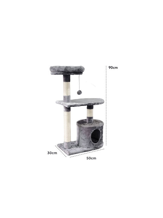 Animal Cat Scratching Post Cat Trees Gray 30x50x90cm. 12514403