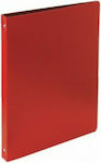 Plastic Folder A4 With 4 Cricks Red