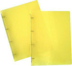 Plastic Folder A4 With 4 Checks Yellow Transparent