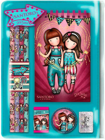 Alta Karta Fairground 2022 Kids Stationery Set with Pencil, Sharpener, Eraser and Notepad 8pcs Fireworks