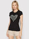 Guess Damen T-shirt Schwarz