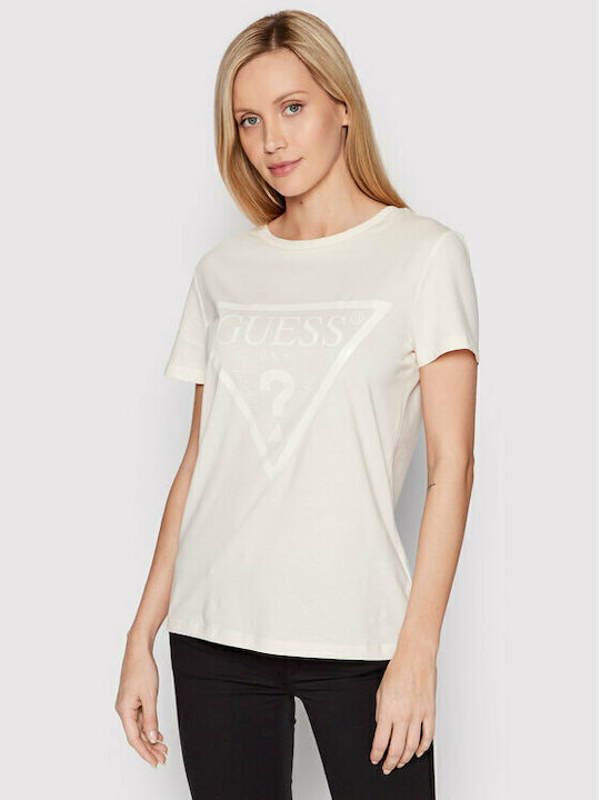 Adele Γυναικείο T-shirt Μπεζ Ανοιχτό