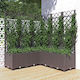 vidaXL Planter Box Plastic Brown 120x120x136cm.