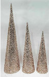 Iliadis Christmas Decorative Tree Cone 60cm Gold 3pcs Σετ