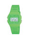 Casio Collection Digital Watch Battery with Green Rubber Strap