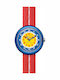 FlikFlak Kids Analog Watch with Fabric Strap Red