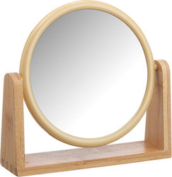 Niobe Professional Double Sided Tabletop Makeup Mirror Beige