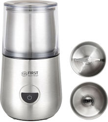 First Austria Elektrischer Kaffeemühle 200W mit einer Kapazität von 50gr und 2 Mahlstufen Silber First Austria Elektrischer Kaffeemühle 200W mit einer Kapazität von 50gr und 2 Mahlstufen Silber