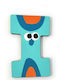 Svoora Decorative Letter Blue made of Wood Ι 4.5x0.6x7εκ.